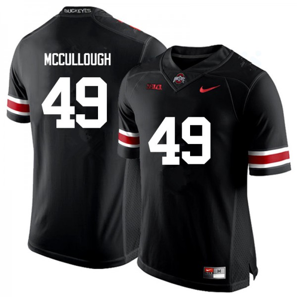 Ohio State Buckeyes #49 Liam McCullough Men Official Jersey Black